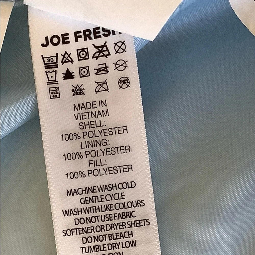 Joe Fresh, baby blue women’s puffer jacket, winter coat. Sz Med. - Picture 12 of 12